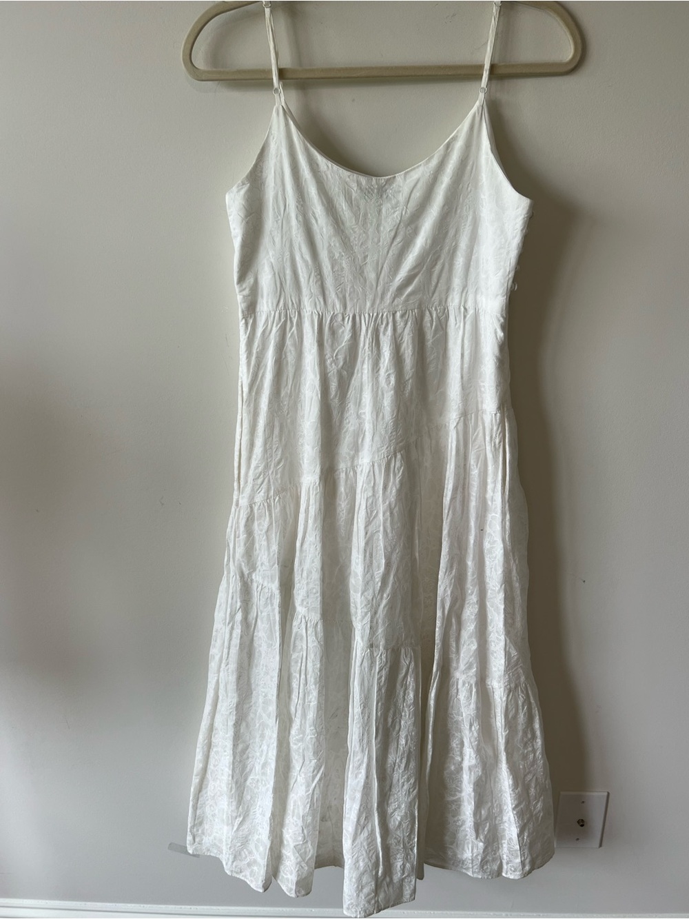 Club Monaco $269 Traveling Tiers Maxi Dress White Embroidered 100% Cotton - Picture 8 of 13